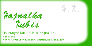 hajnalka kubis business card